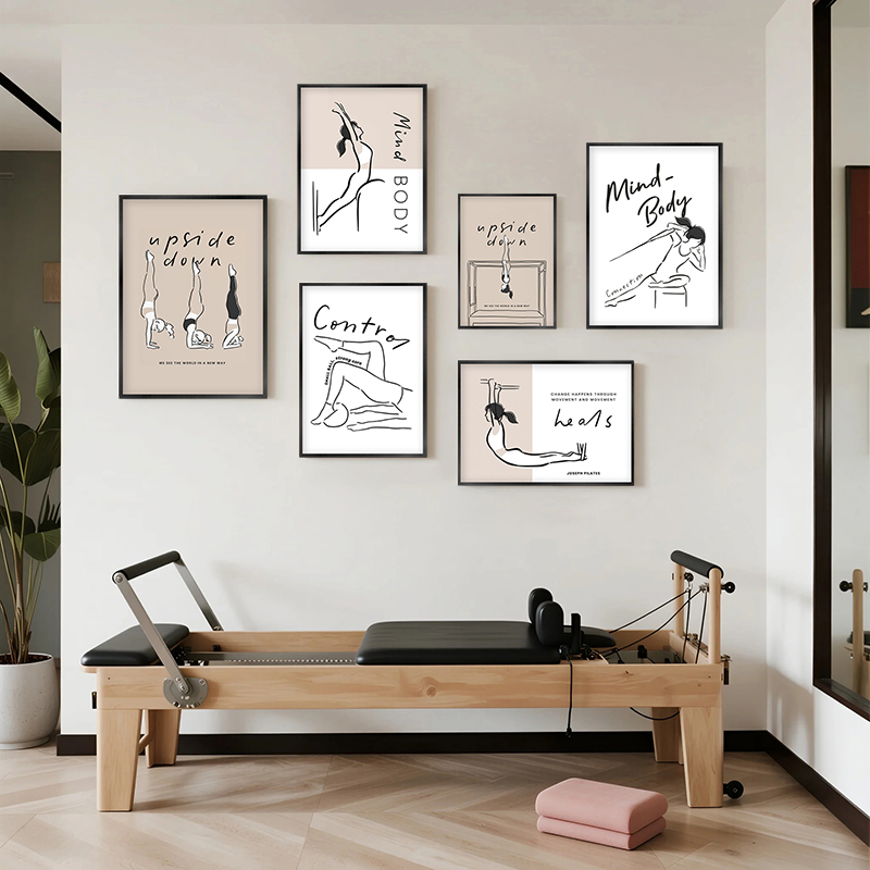 لوحات فنية لوضعيات البيلاتس، م - مراجعة Pilates Yoga Movement وسعره