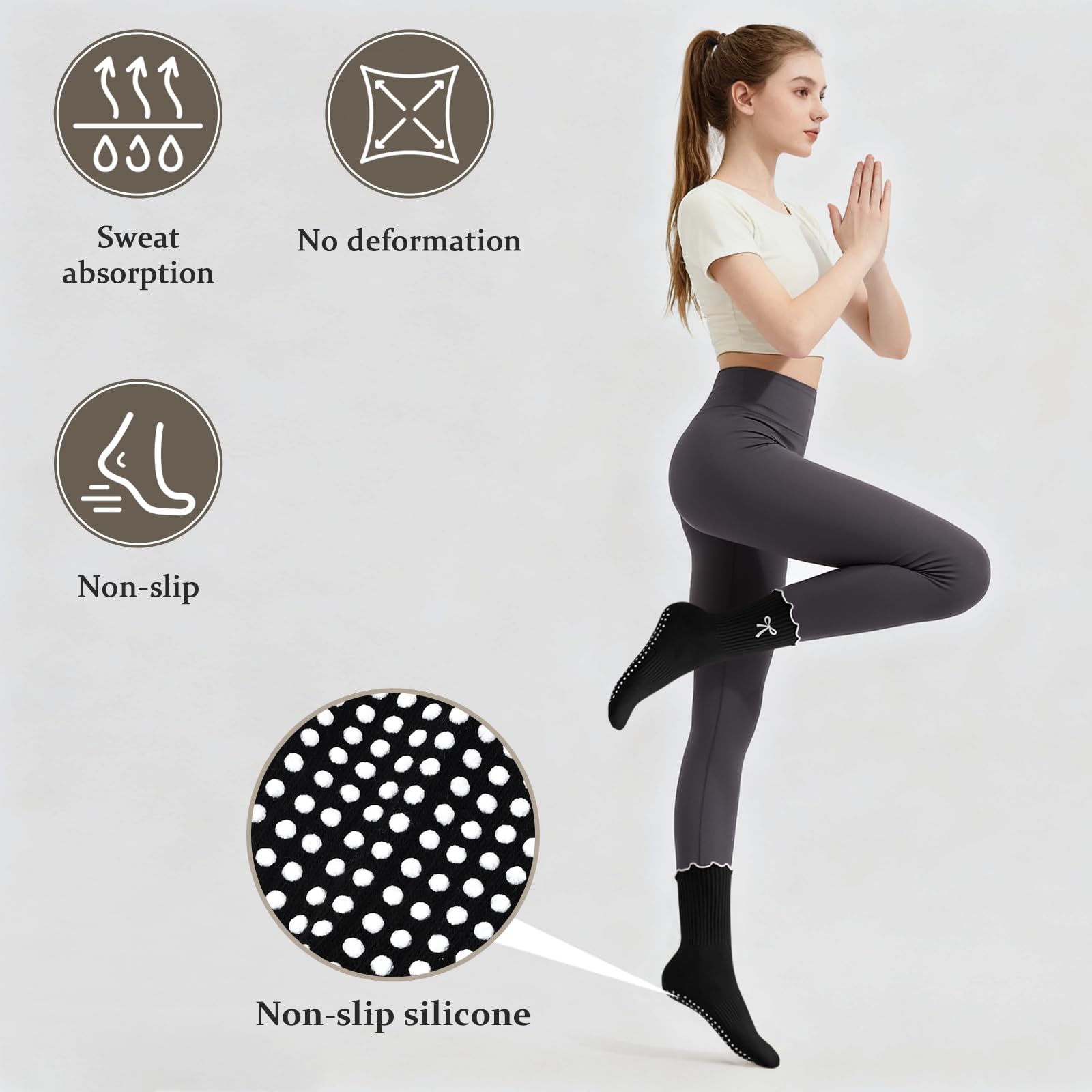 زوج واحد من جوارب البيلاتس الم - مراجعة Medias Para Pilates Y Yoga وسعره